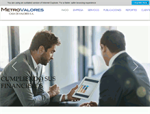 Tablet Screenshot of metrovalores.com.ec